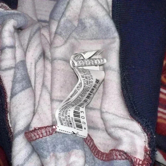 Women's Forever 21 Red & Blue Striped Velvet Sweater Size M - Picture 10 of 10